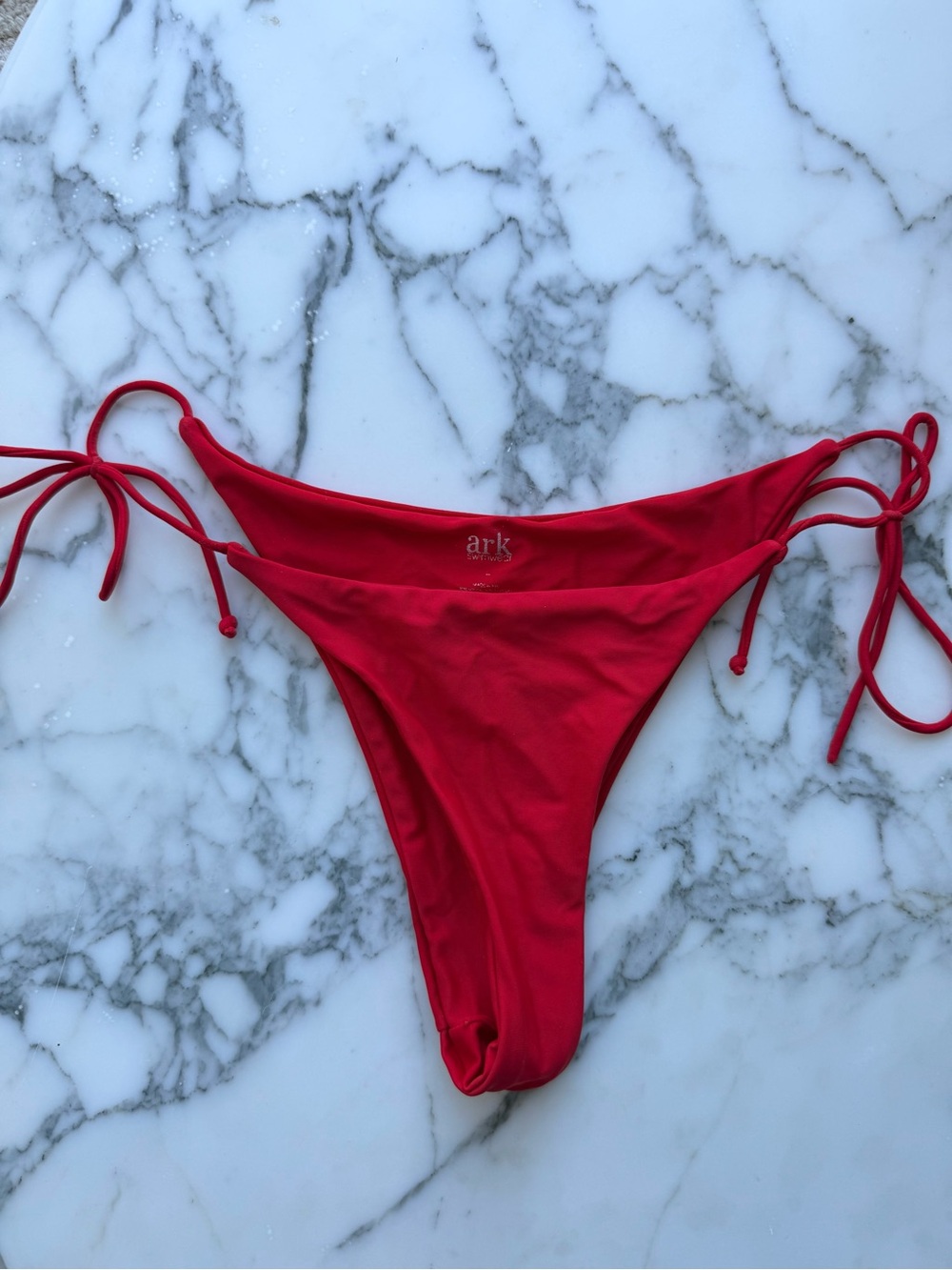 Ark Swimwear Red Tie-Side Bikini Bottoms